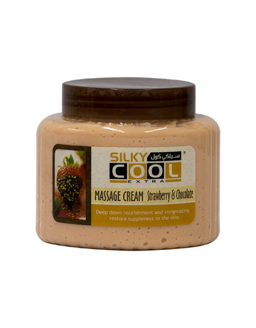 Silky Cool Massage Cream 500 Ml - Strawberry & Chocolate